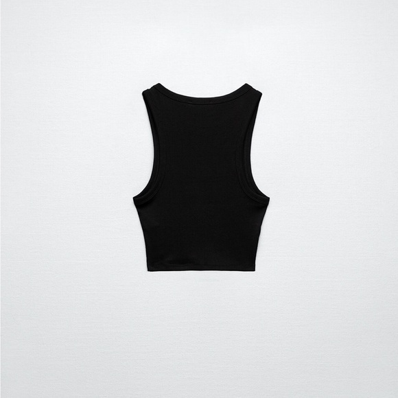 Black Zara Crop Tank - Picture 3 of 6